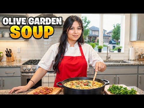 ZUBEREITUNG DER BERÜHMTEN OLIVE GARDEN TOSCANA-SUPPE // OLIVE GARDEN ZU HAUSE🍽️