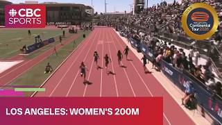 Women's 200m track final at Continental Tour stop in Los Angeles | #CBCSports