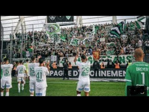 AMIENS 0 1 ASSE | incroyable ambiance du parcage ( pleins ) stéphanois ! Communion avec les joueurs