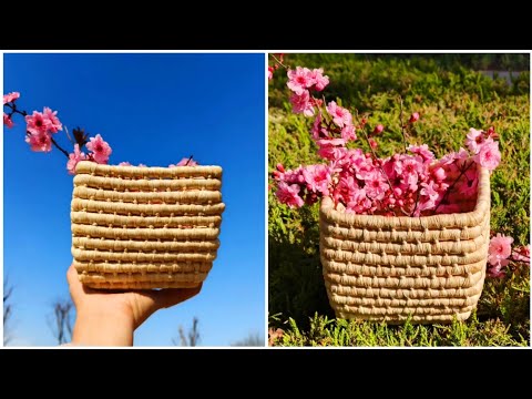How to Make a Corn Husk basket 🧺 | Beautiful Nature Craft Idea #amschool #art #trending