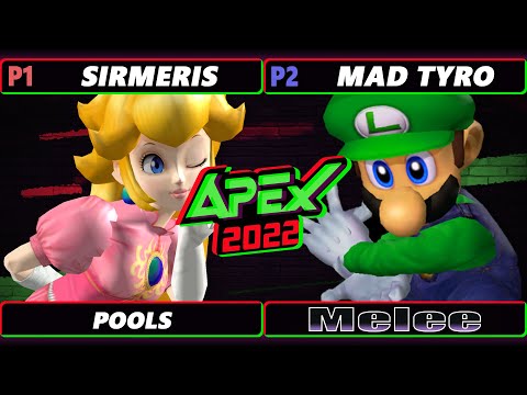Apex 2022 - Sirmeris (Peach) Vs. Mad Tyro (Luigi) - SSBM Melee Tournament