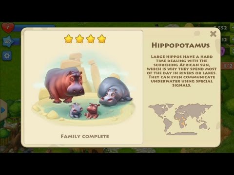 Township Level 47 - Complete Hippopotamus Family