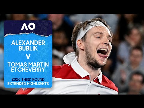 Alexander Bublik v Tomas Martin Etcheverry Extended Highlights | Australian Open 2026 Third Round