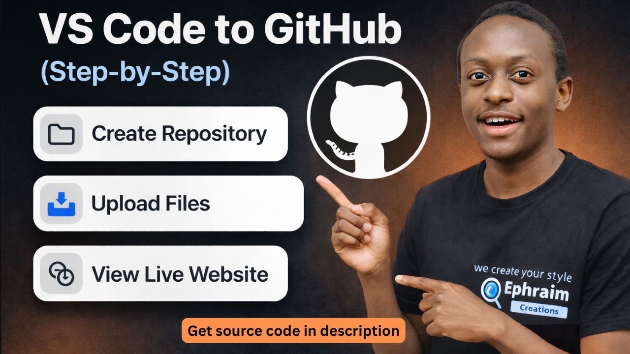 GET YOUR WEBSITE LIVE - UPLOAD YOUR PROJECT TO GITHUB USING VS CODE (STEP BY STEP GUIDE)
