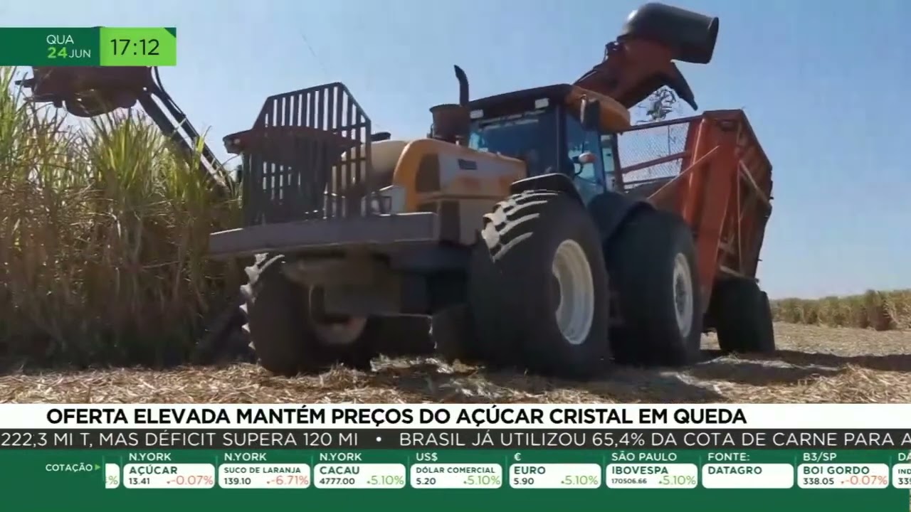 Oferta elevada mantém preços do açúcar cristal em queda