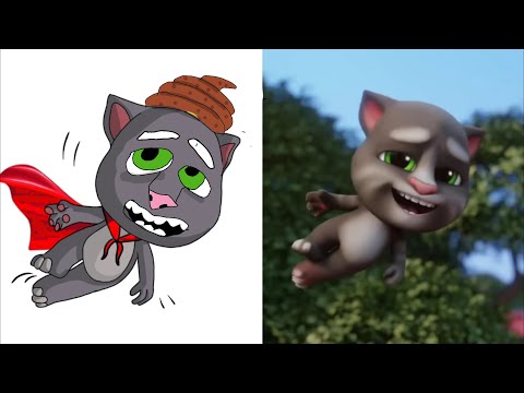 Laugh with My Talking Tom 2 Funny Drawing Meme -Try not To laugh 😂