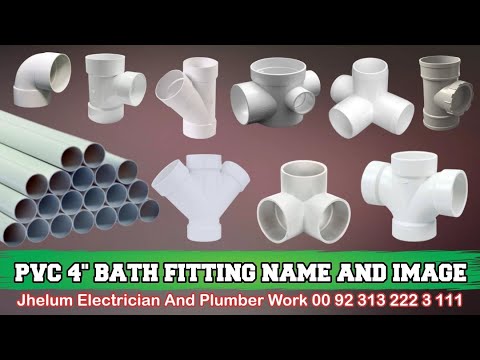 PVC Bath Fitting Name And Image | Bathroom Fitting | PVC UPVC 4 inch Fitting | Plumbing Fitting