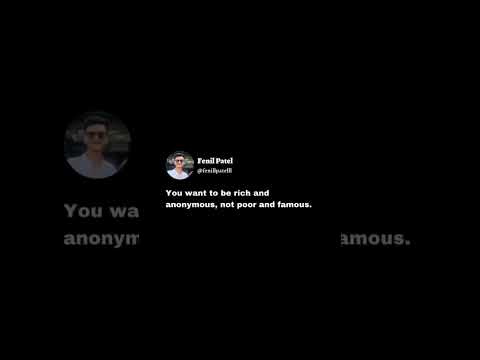 A gentle reminder rich and anonymous | The Fenil Show