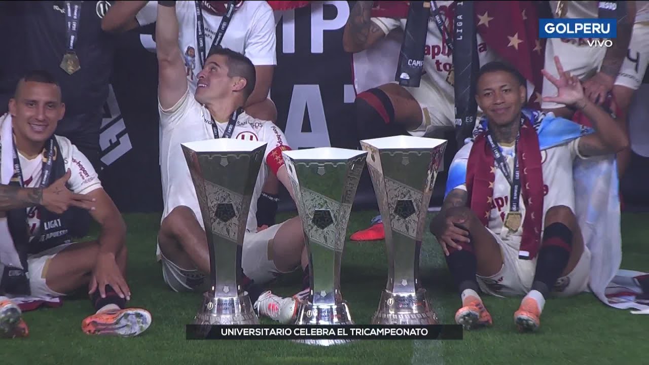 Celebración de Universitario de Deportes por el tricampeonato