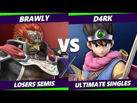 S@X 369 Online Losers Semis - Brawly (Ganondorf) Vs. D4rk (Hero) Smash Ultimate - SSBU