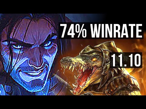 SYLAS vs RENEKTON (MID) | 74% winrate, 21/5/11, Godlike | KR Challenger | v11.10