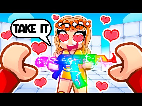 My Crush Chooses My Loadouts in Roblox Rivals!