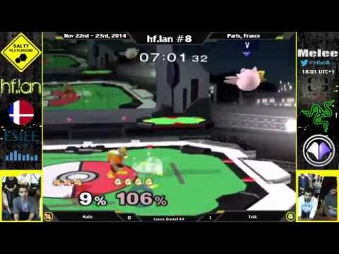 hf.lan 8 - Mahie (Marth, Fox) Vs. Tekk (Jigglypuff) - SSBM Singles Losers Bracket R4