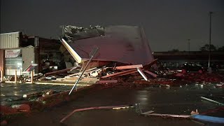 Severe storms destroy several businesses in Katy shopping center