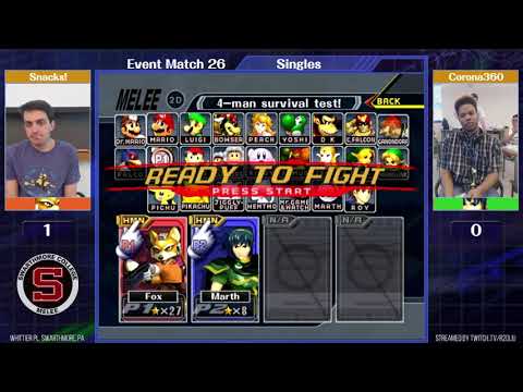 Event Match 26: Snacks! (Fox) vs Corona360 (Marth) - Pools