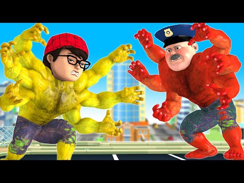 Good Nick Transform NickHulk Six Hand Vs PoliceHulk Six Hands - Scary Teacher 3D Sad Story