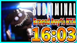 【RTA解説】Erased END Any% RTA 16:03【Subliminal ver1.01】