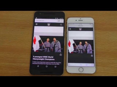 Nexus 6P Android N vs iPhone 6S iOS 9 3   Speed Test 4K