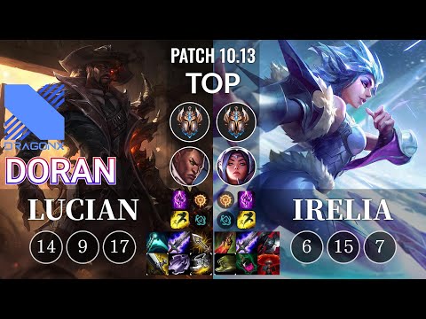 DRX Doran Lucian vs Irelia Top - KR Patch 10.13