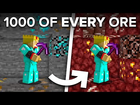 I Collected 1000 of EVERY Ore in Minecraft Survival