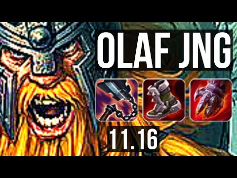 OLAF vs NIDALEE (JUNGLE) | 16/1/10, 70% winrate, Legendary, Rank 8 Olaf | TR Grandmaster | v11.16