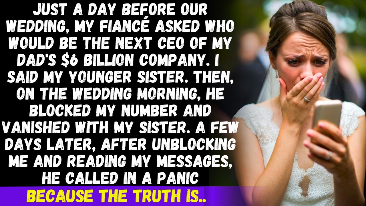 My fiancé asked about the next CEO of my dad's $6 billion company. I said my sister, and then...