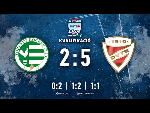Gólösszefoglaló - EL 228 - UNI Győr ETO HC - DVTK Jegesmedvék 2:5 20220225