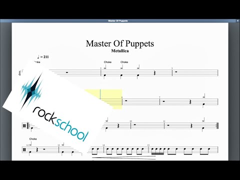 Master Of Puppets Rockschool Classics Grade 8 Drums