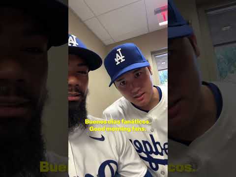 Ohtani hablando español (via Dodgers) #shorts