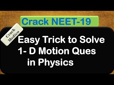 Easy Trick to Solve 1- D Motion Ques in Physics Video