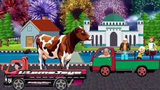 Download lagu Gema Takbir Dj Remix | Animasi Takbiran Keliling idul fitri Meriah Terbaru 2026 mp3