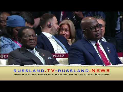 Putin beim Russisch Afrikanischen Wirtschafts  und Humanitären Forum