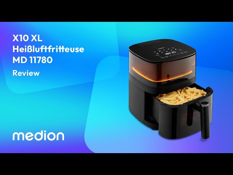 Karšto oro gruzdintuvė Medion LIFE® X10 XL MD 11780, 1500 W, 5 L video