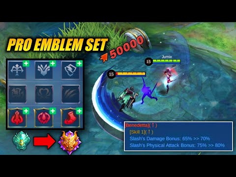 BENEDETTA NEW EMBLEM SET UPDATE FOR SOLO PLAYERS TO RANK UP EASILY TRY THIS NOW! | MOBILE LEGENDS