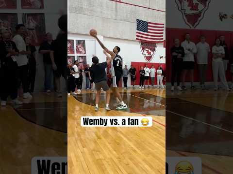 Wemby threw it down on him 😭 (via @spurs)