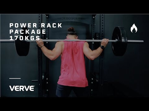 VERVE Power Rack Package - 170kg - VERVE FID Bench & Zen Bar