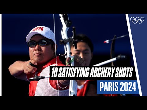 10 Incredibly Satisfying Archery shots at #Paris2024 🏹😮‍💨  | Top Moments