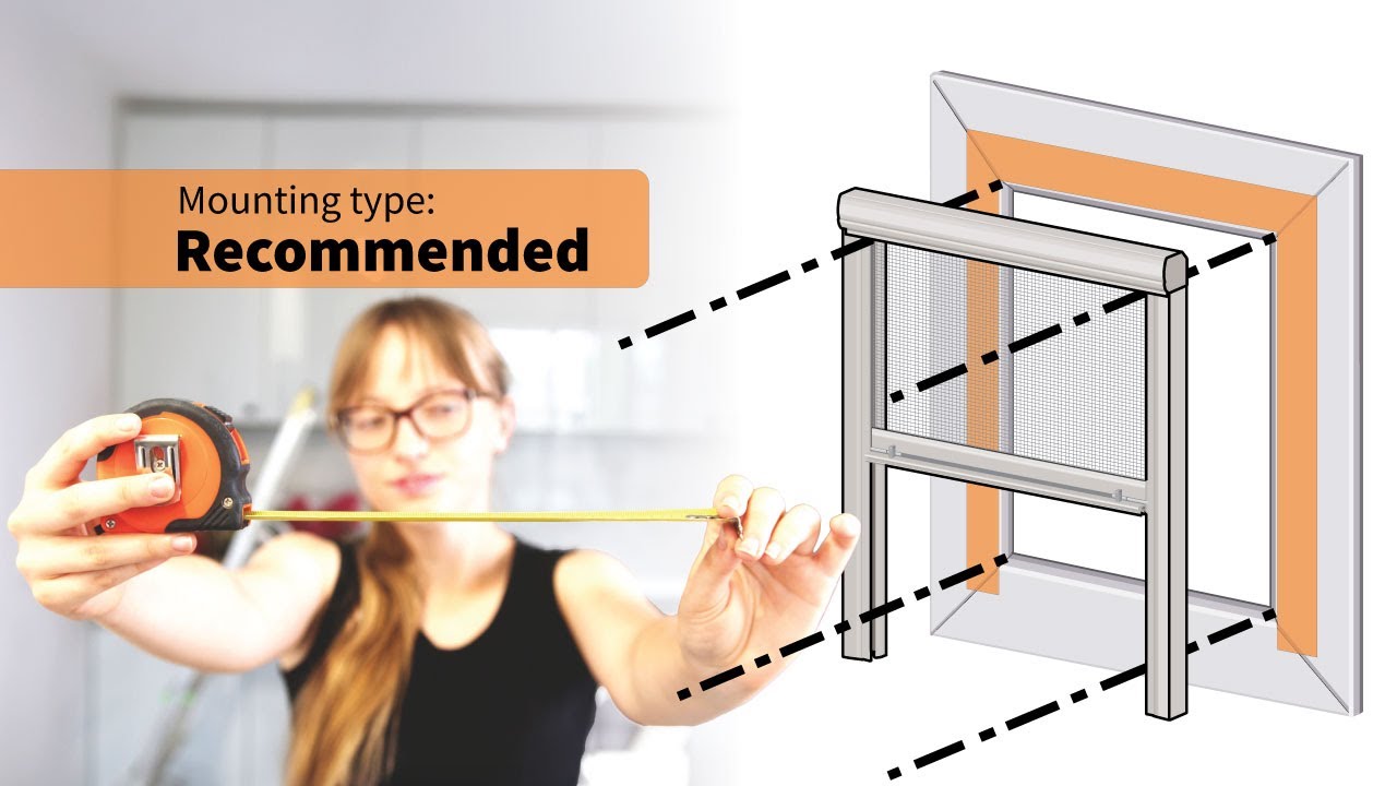 Anbefalet (montering på vinduesrammen)