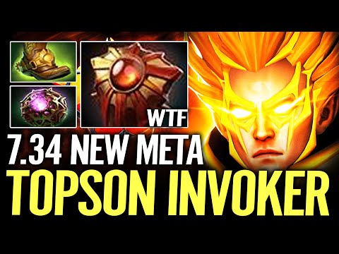 TOPSON New Meta MID Invoker 7.34 Broken Build Dota 2 Pro