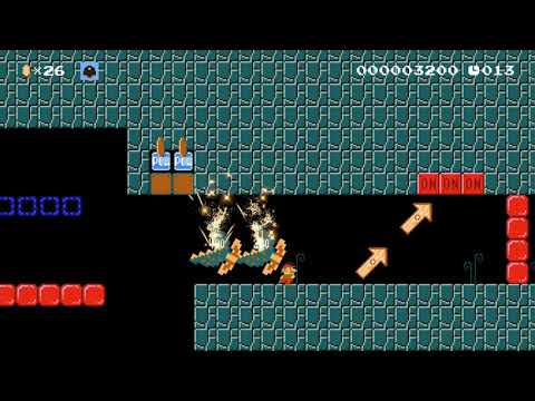 20seconds : Simple on/off cave by Ice Dosu - Super Mario Maker 2 - No Commentary 1bz