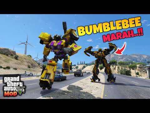 Bumblebee Trapped by Decepticon Swindle - GTA 5 MOD TRANSFORMER