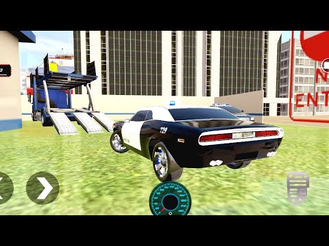 US Police Car Transport Game - Police Car Transporter Truck Android gameplay