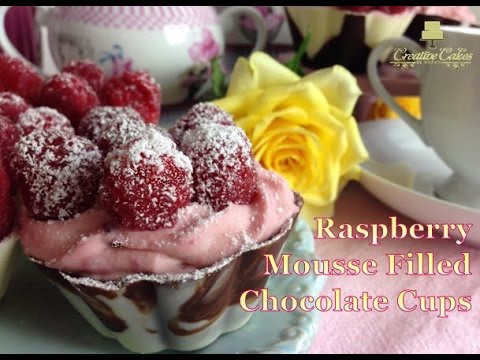 Mother's Day Raspberry Mousse filled Chocolate Cups from Creative Cakes by Sharon