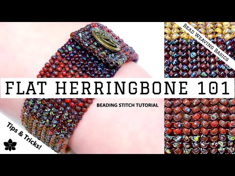 How to: Flat Herringbone Beading Stitch 101 Tutorial