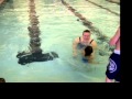Julia Jumps Into The Pool At YMCA Swimming Lessons February 2010
