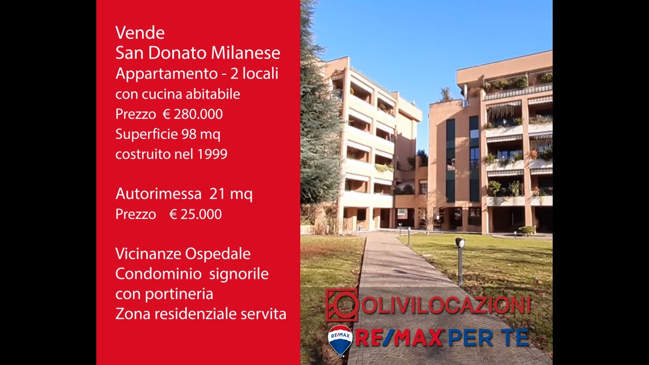 SAN DONATO MILANESE - VENDITA BILOCALE - SIGNORILE COMPLESSO RESIDENZIALE