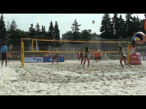 01 Beach volleyball Russia Cup 2016  Moscow  Frolova Zazhigina and Moiseeva Syrtseva
