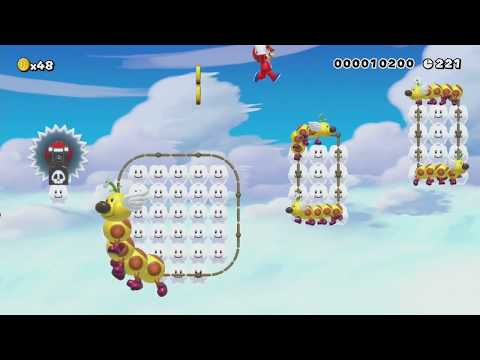 Cloudy with a Chance of Wiggle by Farticus - Super Mario Maker - No Commentary 1bl