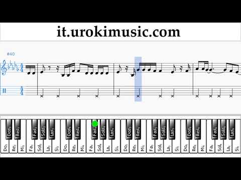 Corso di Pianoforte (mano destra) Ozuna - Dile Que Tu Me Quieres Tablature Tab Parte#2 um-i276