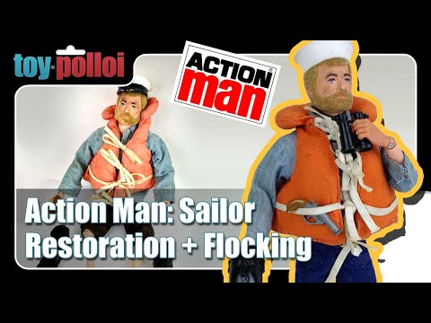 Vintage Action Man Sailor restoration + Flocking - Toy Polloi